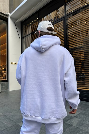 Beyaz Oversize Sweatshirt SW712